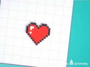 minecraft heart art 3d print model - Mito3D