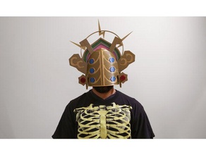 thunder helm - zelda breath wild costume cosplay helmet 3d print model - Mito3D