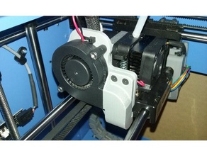 qidi x-un ventilador montaje en ducto Impresora 3d de las piezas conducto soporte refrigeración del cubierta el monte tecnología tech x-one 3d print model - Mito3D