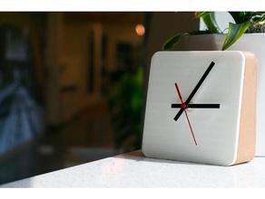 diy 3d imprimé horloge bureau de L'impression amazingdesign autodesk fusion 360 base les débutants l'horloge cool la conception designproject ordinateur le bricolage facile filament fonctionnelle fusion360 maison ménage making-il décisions pla simple bois 3d print model - Mito3D