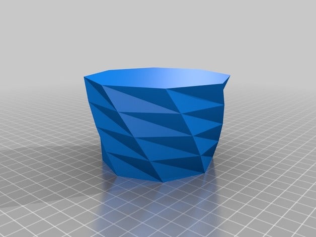torcida polígono tigela recipientes personalizado 3D print model - Mito3D