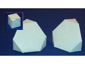 cubo hexagonal de la sección transversal matemáticas art cruz segmento los cubos 3d print model - Mito3D