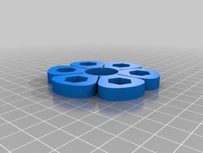 flor fidget spinner 608 cojinete puzzles anti-estrés de la hobby alivio del estrés rodamiento 3d print model - Mito3D