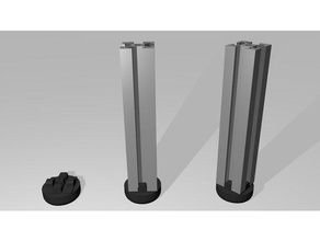 2020 estrusione piedi piedini in gomma 3d print model - Mito3D