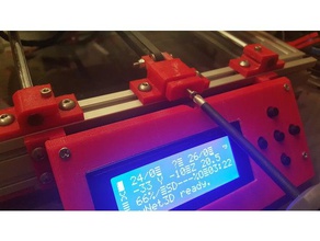 am8 lcd case anet a8 metal frame faceplate remix 3d printer parts upgrade mods holder mount 3d print model - Mito3D
