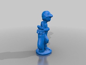 golfer Menschen 3d-scan golf lowpolygon low-poly Modell statue 3d print model - Mito3D