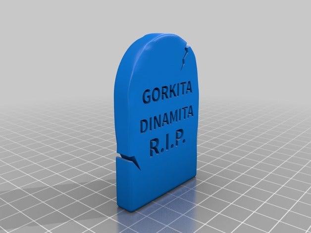 gorkita dinamita rip personalizado 3D print model - Mito3D