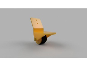 violoncello caso semolato parti di ricambio caster sostituzione 3d print model - Mito3D
