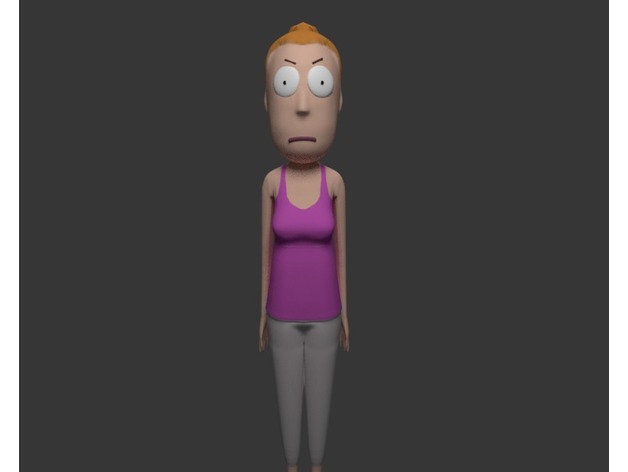 yaz smith rick morty insanlar karakter 3D print model - Mito3D