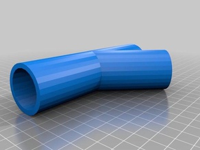 3 4 polegadas de pvc em forma 'y' conector v4 partes conectores cosplay prop personalizado diy a parte junta tubo ferramenta 3d print model - Mito3D