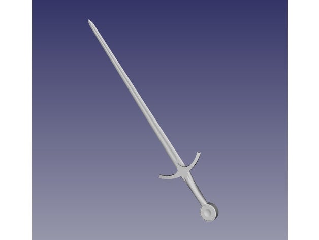 medieval sword props prop 3D print model - Mito3D