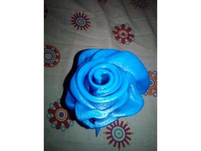la rosa azul decoración 3d print model - Mito3D