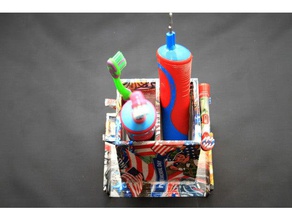 vidro porta escova de dentes cepillos dientes oralb casa banho 3d print model - Mito3D