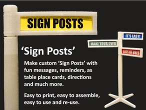 sign posts household card cards direction directional directions fun gift handy holder home idea instruct instructions marking markings message messages name names note notes novel novelty office organiser place post present reminder road street useful workshop 3d print model - Mito3D