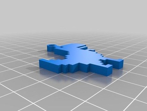 google chrome sin conexión t-rex llavero clave alternativa anillo agujero 3d print model - Mito3D