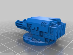 twin linked assault cannon kit toy & game accessories 40k razorback rhino tank warhammer 3d print model - Mito3D