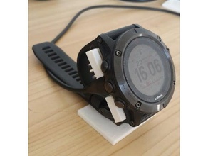garmin fenix 5x position de charge sport et loisirs en socle recharge fenix5x le stand les montres 3d print model - Mito3D