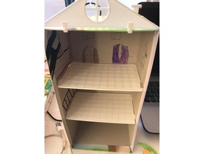 pavimento e tetto casa bambole modules de jeux la poupée maison étage 3d print model - Mito3D