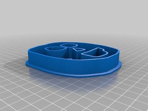 cookie cutter Gesicht Küche und Esszimmer kundengebundene 3d print model - Mito3D