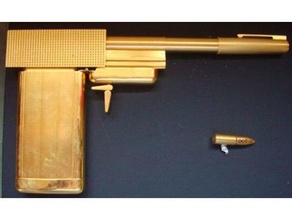 james bond 007 golden gun adereços pistola de ouro 3d print model - Mito3D