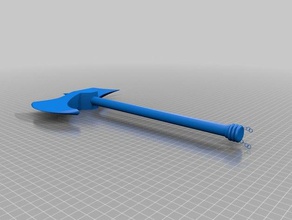 dragonbiter 3d printing axe axes battle fantasy weapon 3d print model - Mito3D