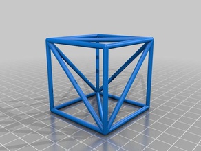 tetraedro cubo arte da matemática challange krisp3d fio 3d print model - Mito3D