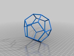 dodecaedro matemáticas art de fútbol krisp3d alambre 3d print model - Mito3D