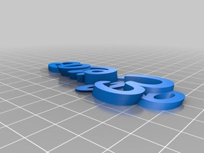 my customized iamburny's v2 text - elena keychains 3d print model - Mito3D