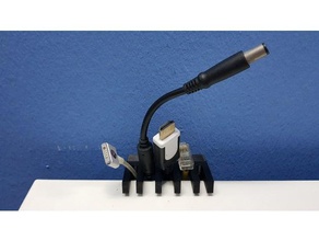 soporte de cable - alimentación usb equipo el gestión cables escritorio la pared 3d print model - Mito3D