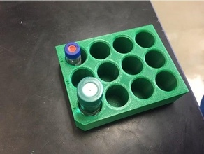 vial holder hand tools biology chemistry laboratory 3d print model - Mito3D