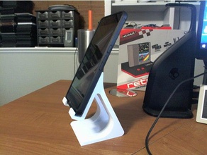 phone stand mobile iphone nexus cradle smartphone 3d print model - Mito3D