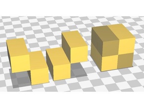 Doppel - extruder dual color cube-Kalibrierung 3d-Druck-tests Farbe dual-extrusion 3d print model - Mito3D