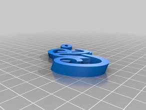 meine angepasste iamburny s v2 text - name keyring keyfob Schlüsselanhänger kundengebundene 3d print model - Mito3D