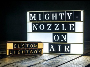personalizzabile retrò lightbox segni e loghi customizer led lampada a luce striscia del lettere openscad luci 3d print model - Mito3D