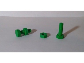 m10 x 30 mm screw nut 3d printing tests 3d print model - Mito3D