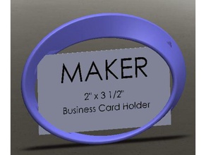 elliptical mobius business card holder office ellipse marketing sample 3d print model - Mito3D