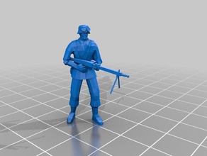 28mm german infantry toy & game accessories 3d print model - Mito3D
