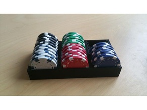 poker chip holder toy & game accessories 3d print model - Mito3D
