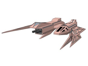 wc - kilrathi darket caccia leggero La stampa 3d gioco per pc scifi starfighter wing commander 3 3d print model - Mito3D