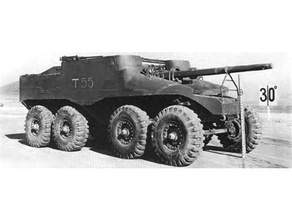 t55 Fahrzeuge tank usa Waffe ww2 den zweiten Weltkrieg 3d print model - Mito3D