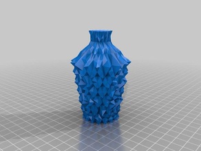 sharp vaso decoração esburacada geométricas krisp3d baixa contagem de polígonos polígono espiral estrela 3d print model - Mito3D