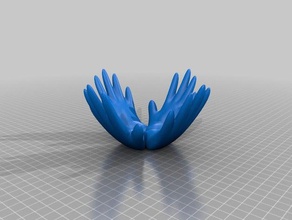 hands vase kitchen & dining sculpture 3d print model - Mito3D