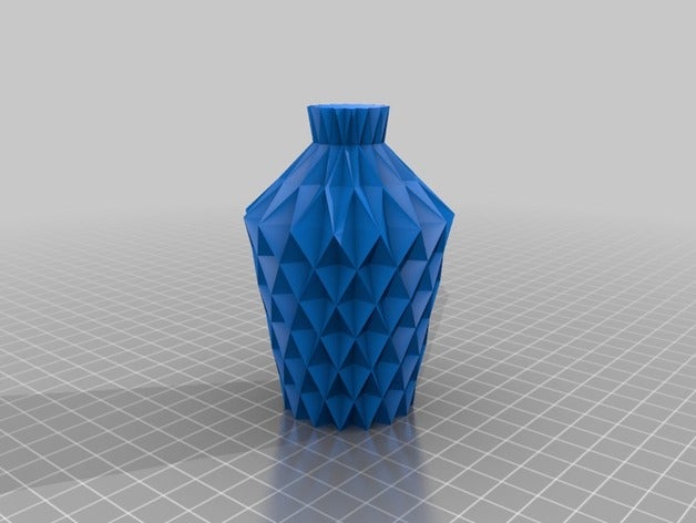 origami-vase Dekor Dekoration geometrische krisp3d low-poly origami Spirale vase 3D print model - Mito3D