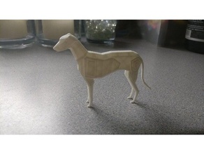 low poly greyhound v1 animais cão 3d print model - Mito3D