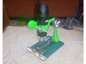 glatt Fokus-Billig-usb-Mikroskop + sphere Halter - Elektronik Mikroskop Reparatur 3d print model - Mito3D