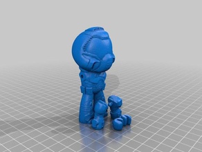 doomguy - posable brazos juegos doom 3d print model - Mito3D