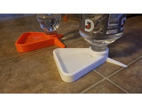 gravity fed cat water dish pets bowl feeder gatorade self feeding 3d print model - Mito3D