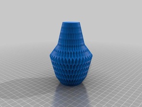 nid d'abeille vase décor géométriques hexagone krisp3d en spirale 3d print model - Mito3D