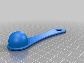 my customized measuring spoon scoop one two ended kitchen & dining 3d print model - Mito3D