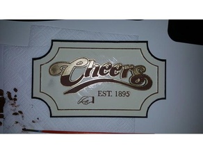 'cheers' sign signs & logos 3d print model - Mito3D